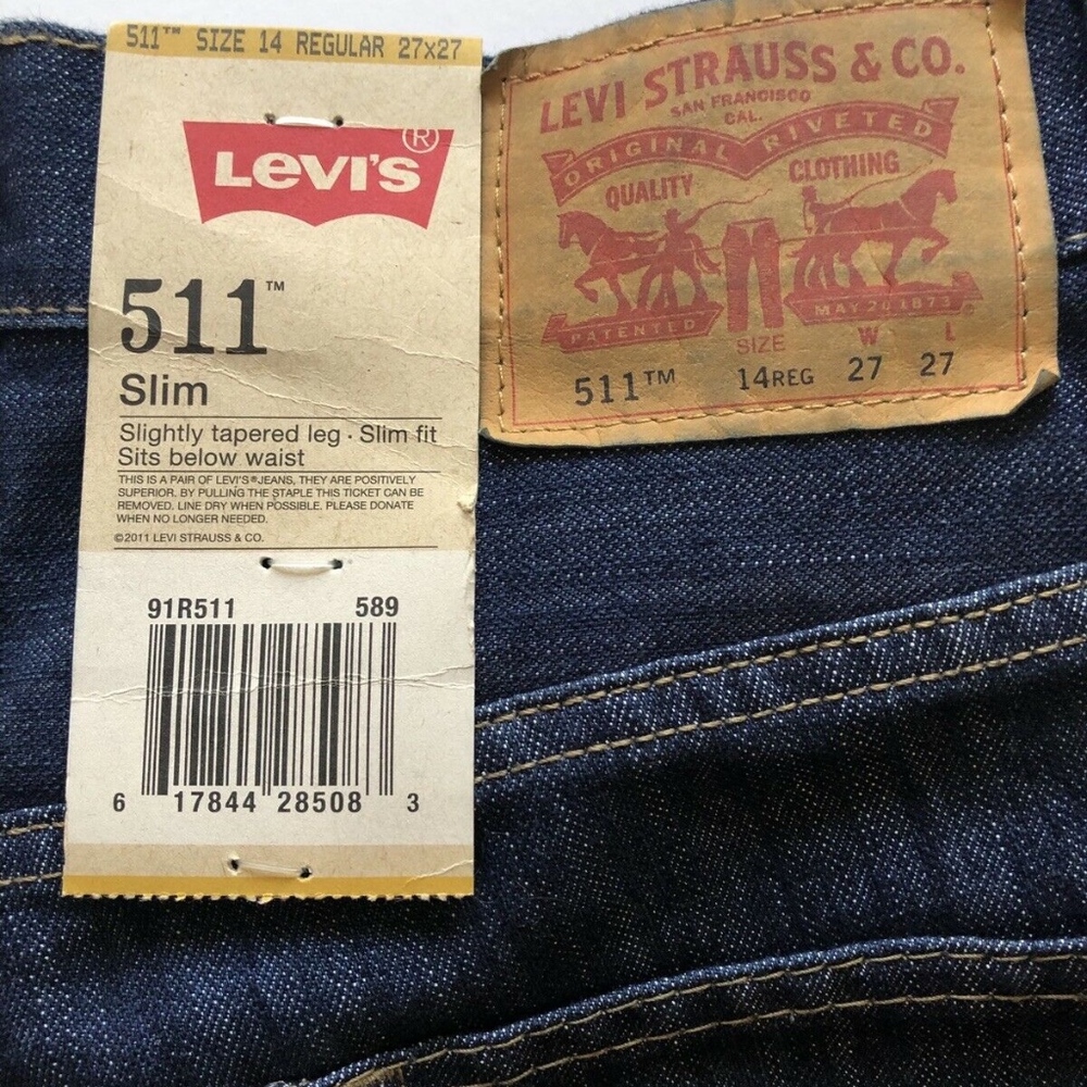 Levi's 511 Size 14, 27x27 slim fit boys NWT